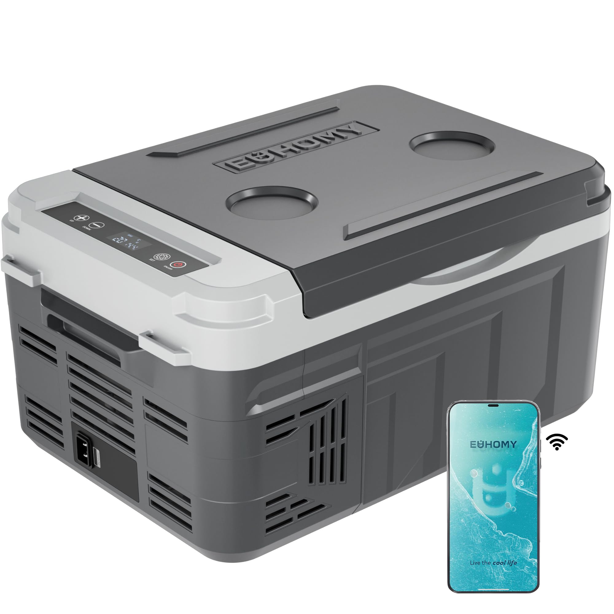 EUHOMY 12 Volt Refrigerator, 11 Quart (10L) Compressor Electric Cooler APP Control, Car Fridge 12/24V DC & 100-240V AC, Car refrigerator -4℉~68℉, Portable Freezer for RV, Camping, Travel 🍁 All In One Marketplace Canada
