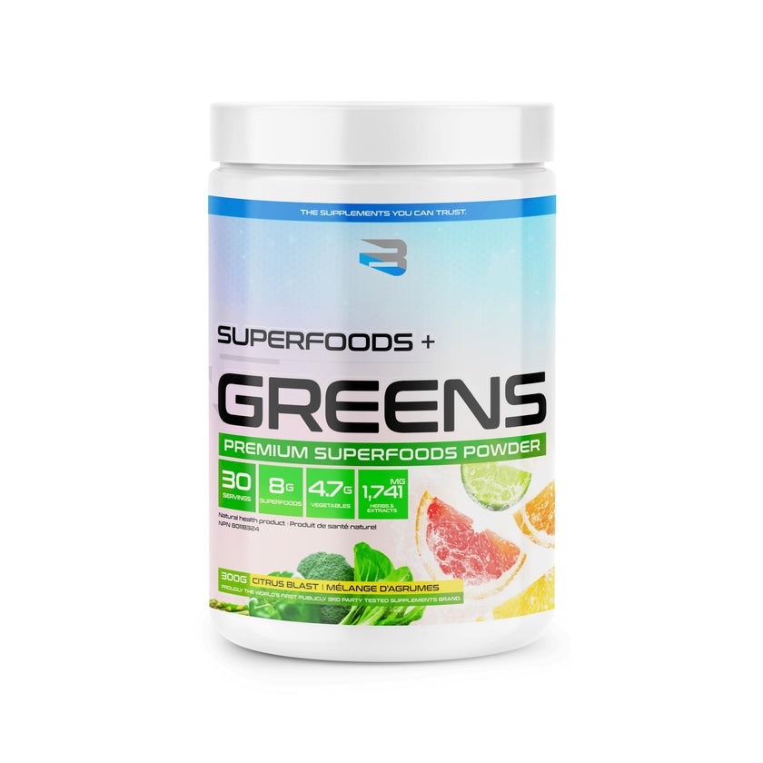 Believe Supplements Superfoods+Greens - Superfood Blend | Boost Energy, Immunity, and Digestion | Rich in Antioxidants & Essential Nutrients! (30 Servings, Citrus Blast) 🍁 All In One Marketplace Canada