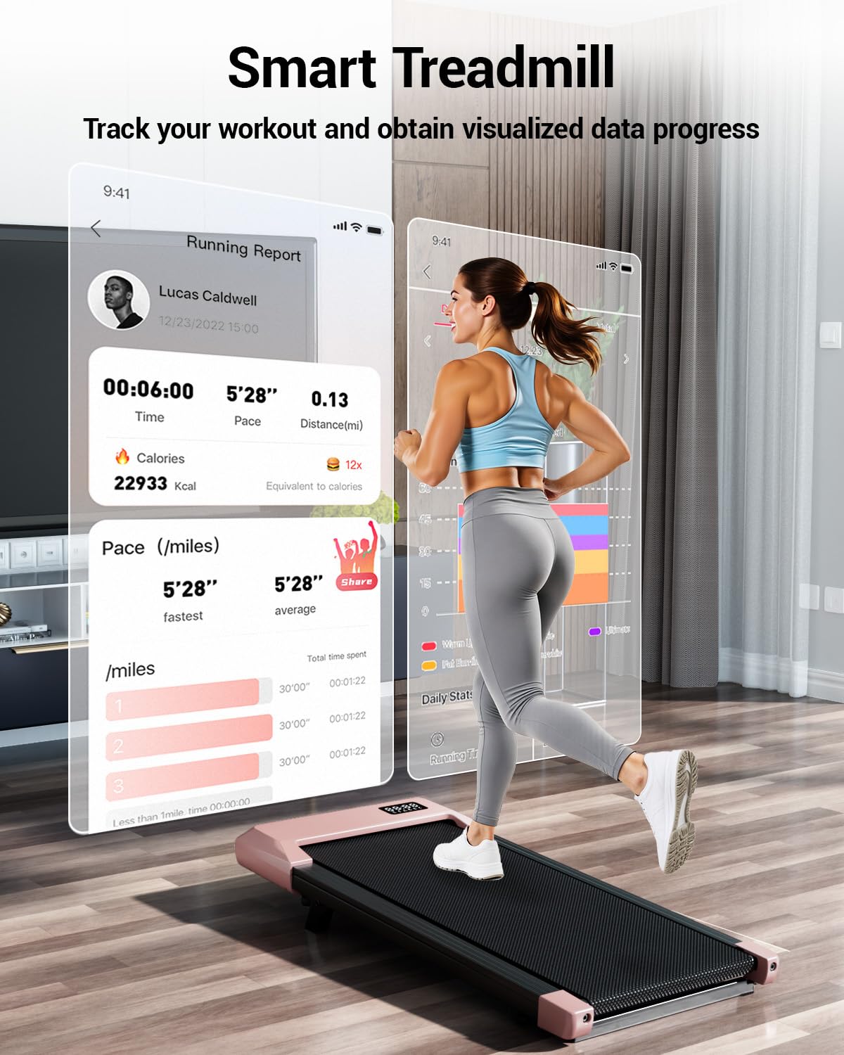 Superun Walking Pad,6% Manual Incline Walking Pad Treadmill,Under Desk Treadmill for Home Office, with App & Remote,2.5HP Quiet,LED Display,300 lbs Capacity 🍁 All In One Marketplace Canada