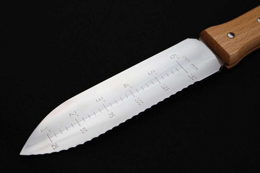 Nisaku NJP650 Japanese Hori Garden Landscaping Digging Tool with Stainless Steel Blade & Sheath, 7.25