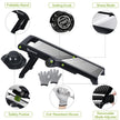 Blamovo Mandoline Slicer for Kitchen, Vegetable Mandolin Slicer with Adjustable Thickness by One-Knob Control, Veggie Fruit Potato Slicer Julienne, with Safety Gloves 🍁 All In One Marketplace Canada