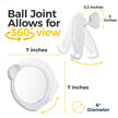 HONEYBULL Fogless Shower Mirror with Suction Mount & Swivel – Anti-Fog Acrylic Bathroom Mirror for Shaving – Built-in Razor Holder, Easy Install, Home Shower Accessory (White) 🍁 All In One Marketplace Canada