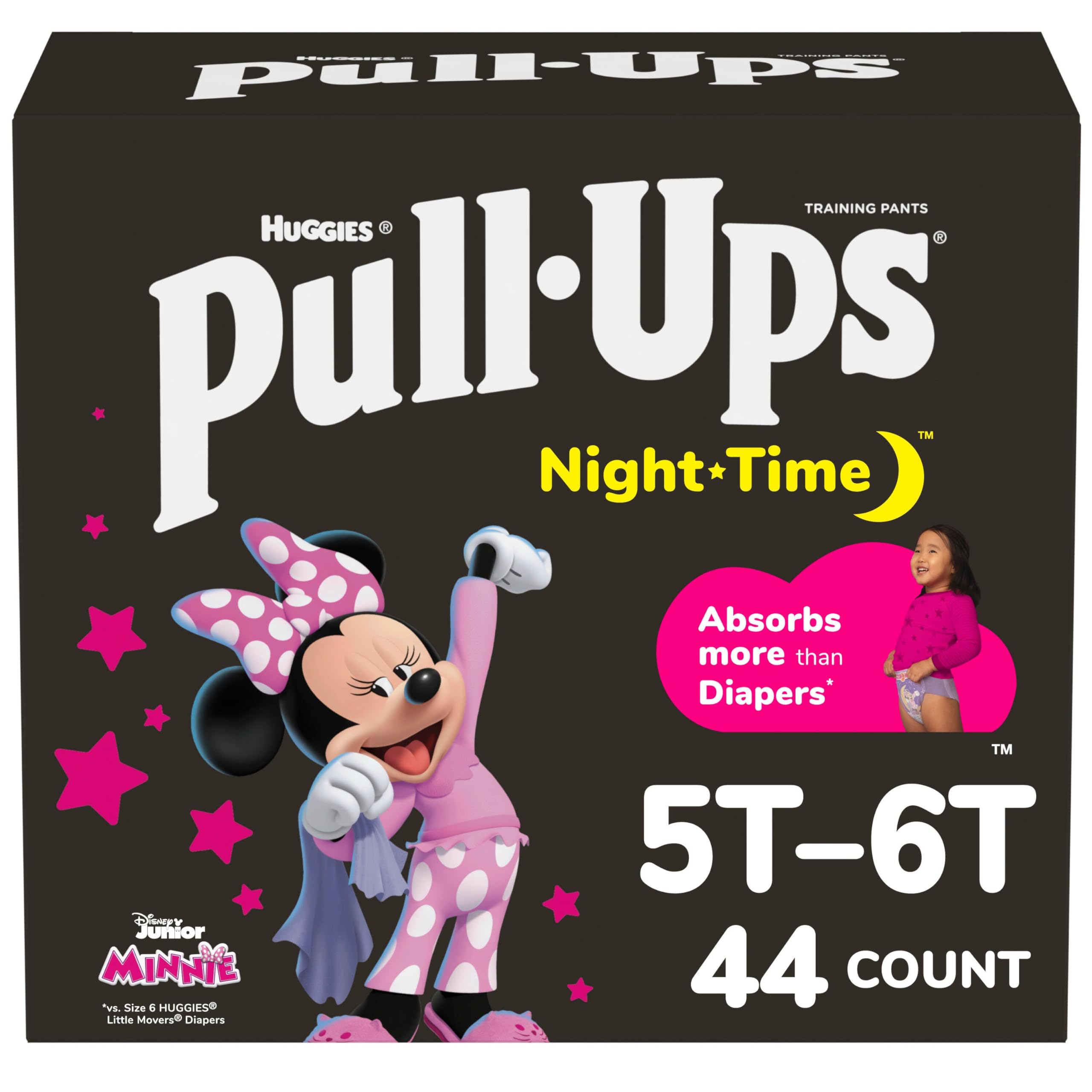 Pull-Ups Girls' Night-Time Potty Training Pants, Size 5T-6T Overnight Training Underwear (46-60 lbs), 44 Ct 🍁 All In One Marketplace Canada