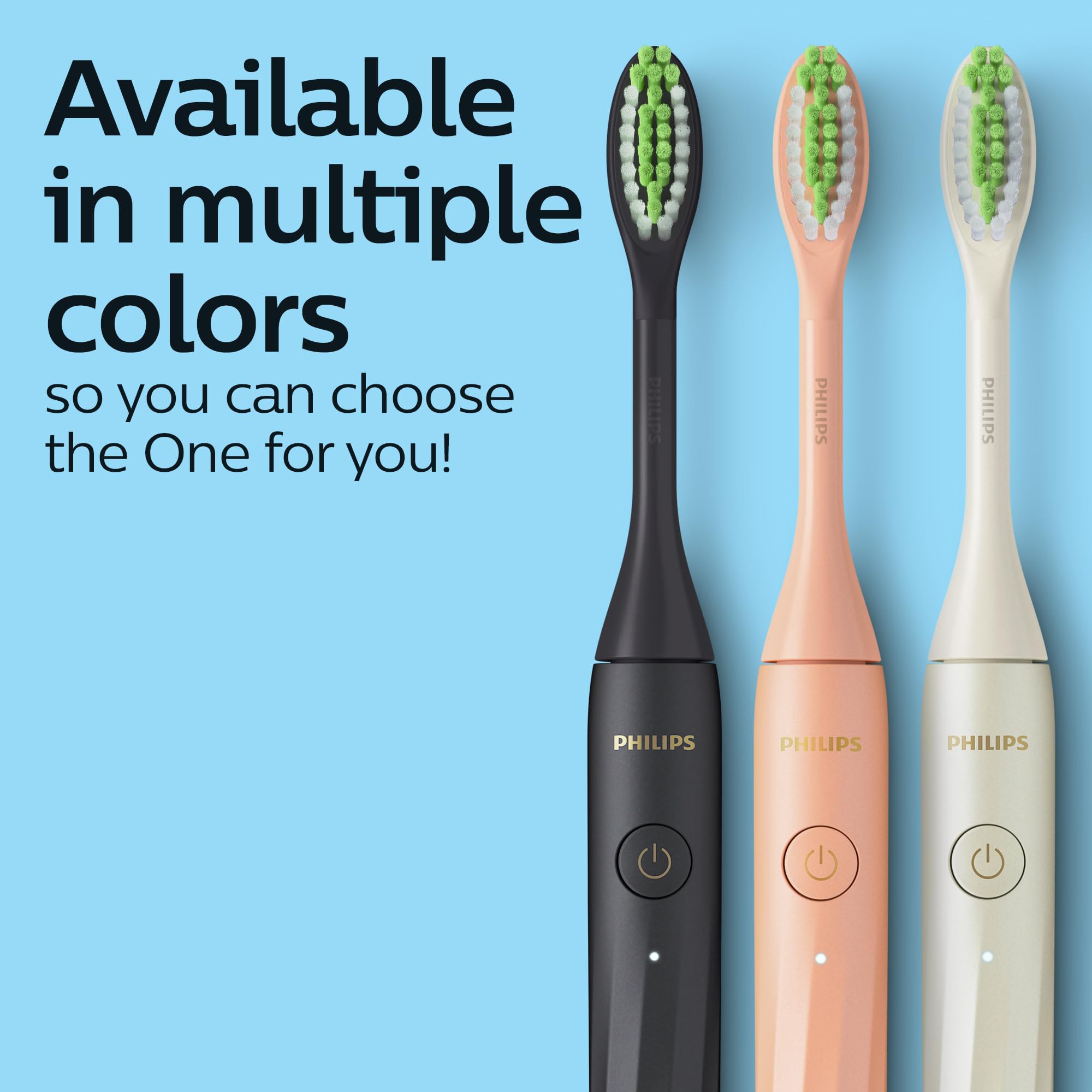 Philips One by Sonicare Rechargeable Toothbrush, 1 Brush Head, Champagne 🍁 All In One Marketplace Canada