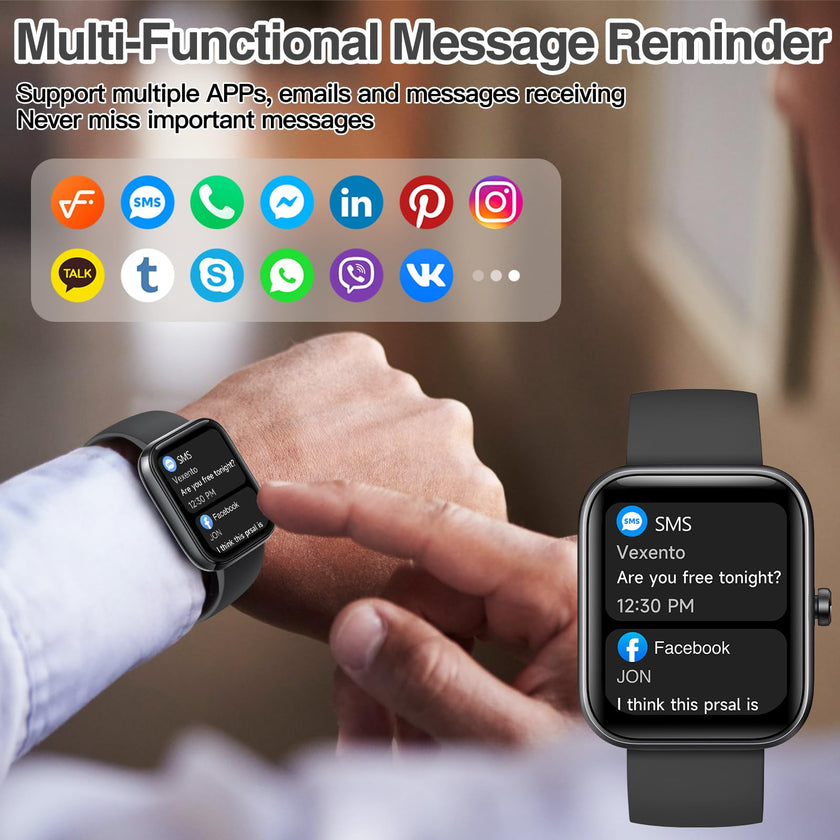 Smart Watch for Men Women with Bluetooth Call,Alexa Built-in Smartwatch,1.83