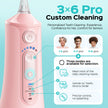 COSLUS C51 Portable Water Teeth Flosser: 3 Modes & 6 Pressure Settings for Whole Family Various Cleaning Need, Jet Mode for Beginner-Friendly, Compact for Travel, 300ml Tank, IPX7 Waterproof, Pink 🍁 All In One Marketplace Canada