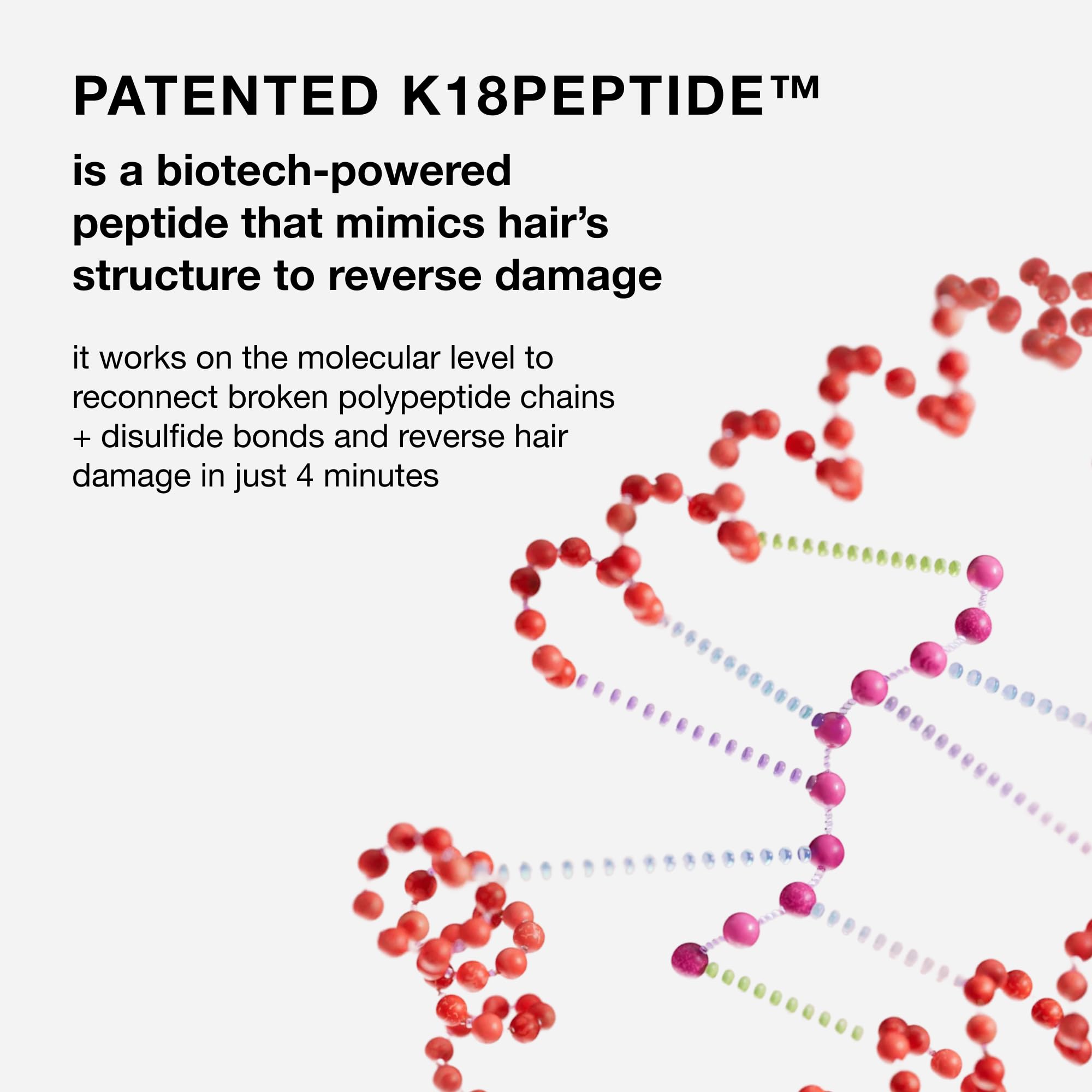 K18 Leave-In Molecular Repair Hair Mask, Patented, Lasting Repair For Dry, Frizzy, Damaged Hair, Reverse Damage In 4 Minutes From Bleach, Color, Chemical Services + Heat 🍁 All In One Marketplace Canada
