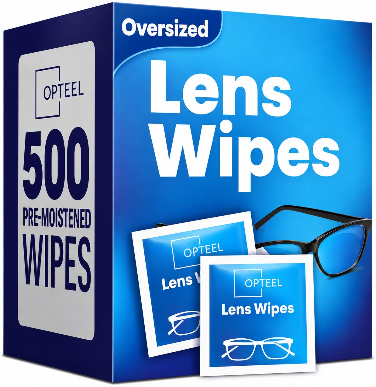 Lens Wipes for Eyeglasses - Pre-Moistened Individually Wrapped Scratch & Streak-Free for Glasses, Sunglasses & Camera Lenses 500ct 🍁 All In One Marketplace Canada