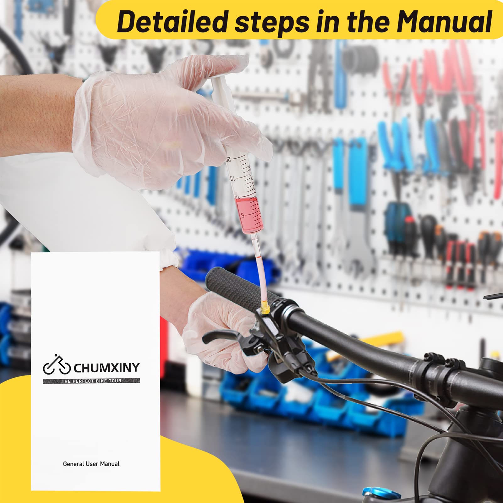 CHUMXINY Brake Bleed Kit for Shimano, TEKTRO Hydraulic Disc Brakes, Including High Performance Mineral Brake Fluid (120ml). 🍁 All In One Marketplace Canada