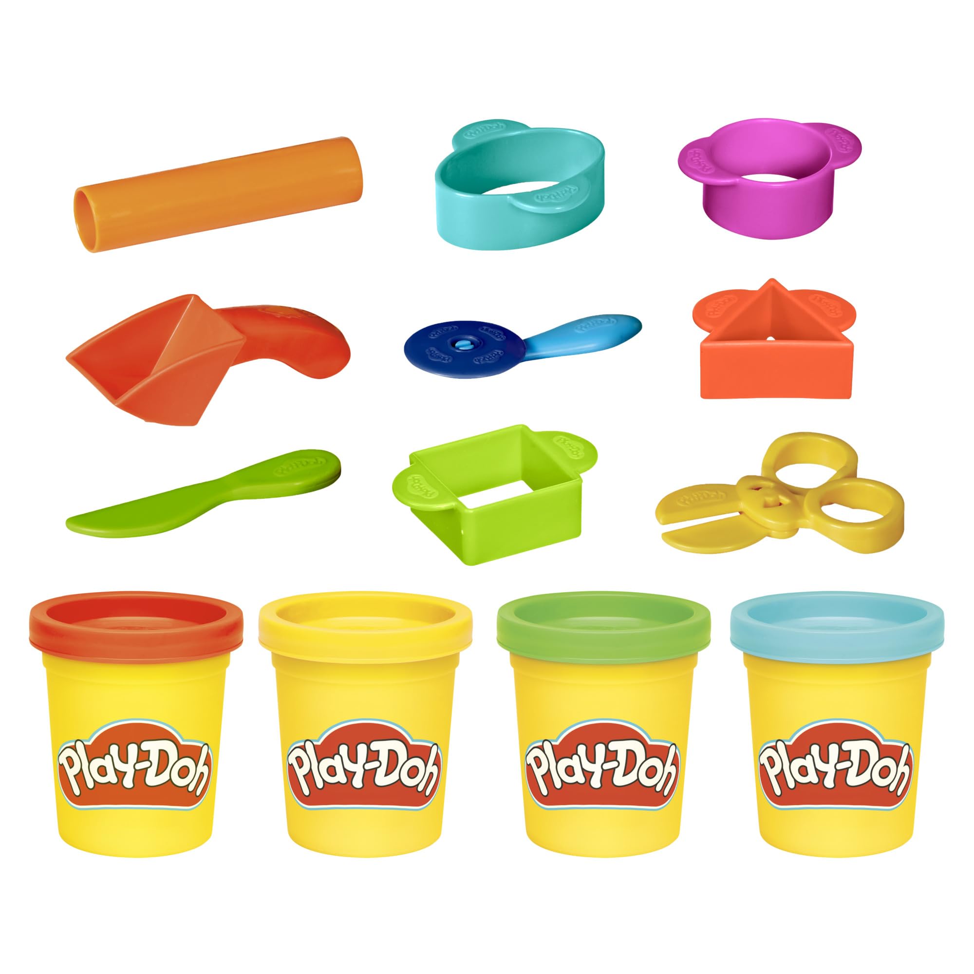 Play-Doh Starter Set 9-Piece Kit with Storage Tote & 4 Modeling Compound Cans, Arts and Crafts Toys for Kids 3 Years & Up, Preschool Toys 🍁 All In One Marketplace Canada