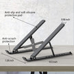 Laptop Stand for Desk, Adjustable Laptop Riser ABS+Silicone Foldable Portable Laptop Holder, Ventilated Cooling Pad Notebook Stand for 10-15.6” Laptops,Tablet-Black 🍁 All In One Marketplace Canada