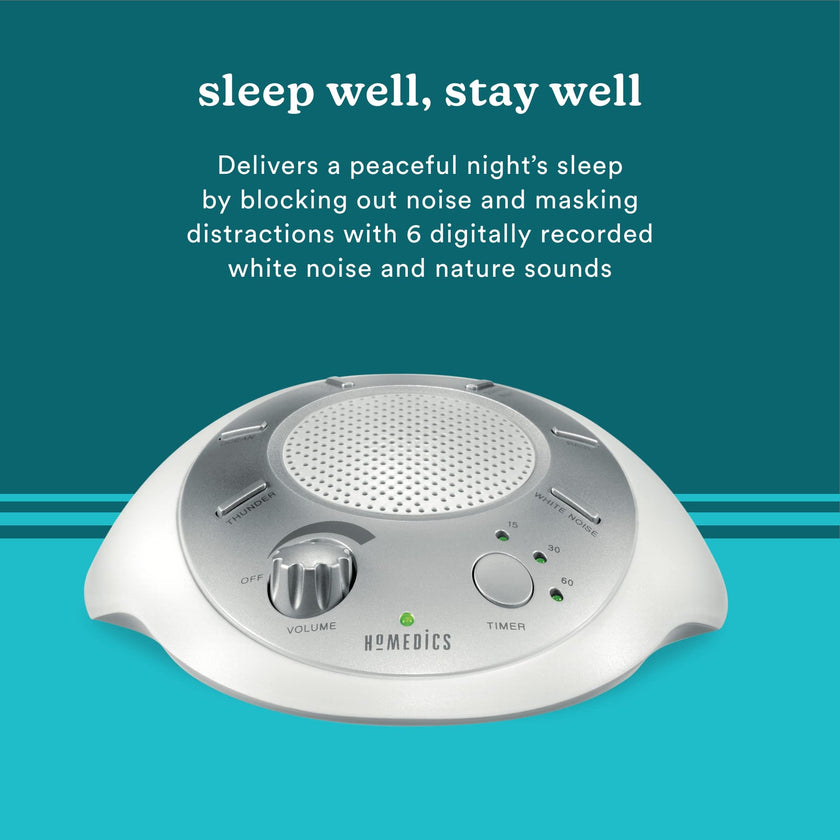 Homedics White Noise Sound Machine, Ambient Sleep Aid, Travel Friendly, 6 Relaxing Nature Sounds, Portable Soothing Relaxation Device for Home, Office, Nursery, Baby, Adults, with Timer 🍁 All In One Marketplace Canada