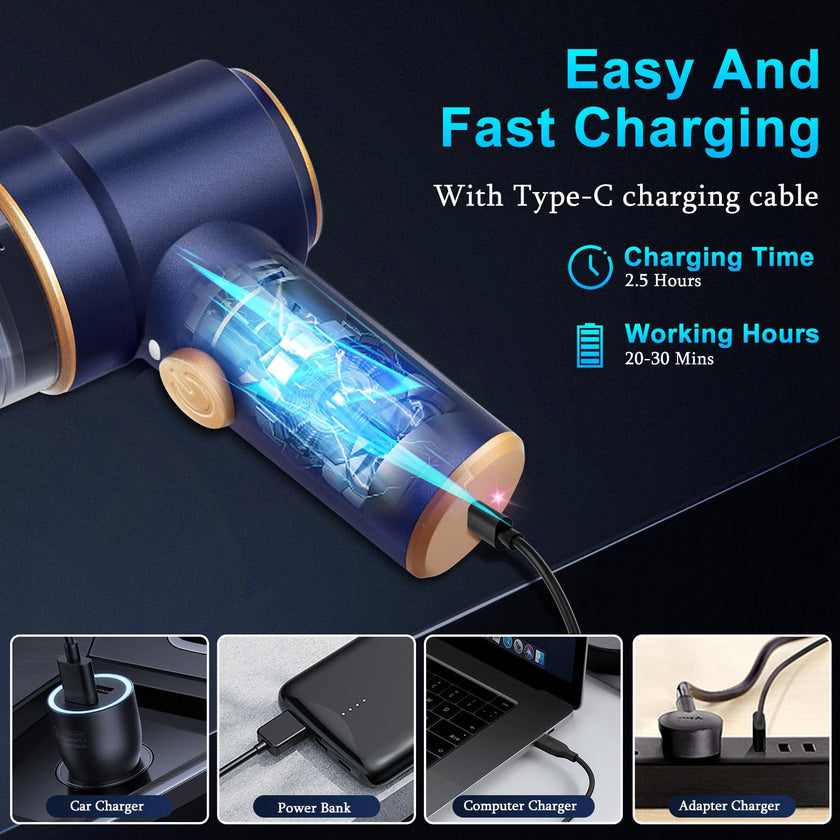 KMM Handheld Car Vacuum Cleaner, 19000Pa Vacuum Cleaner and Air Duster, 120W High Power Hand Held Vacuum with LED Light and Multi-Nozzles for Car, Home, Office, Pet Medium 🍁 All In One Marketplace Canada