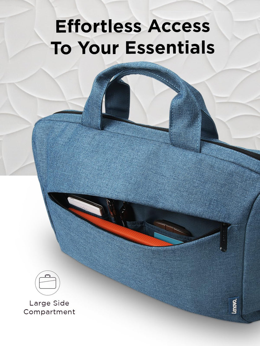 Lenovo Laptop Carrying Case T210, fits for 15.6-Inch Laptop and Tablet, Sleek Design, Durable and Water-Repellent Fabric, Business Casual or School, GX40Q17230 Casual Toploader - Blue 🍁 All In One Marketplace Canada
