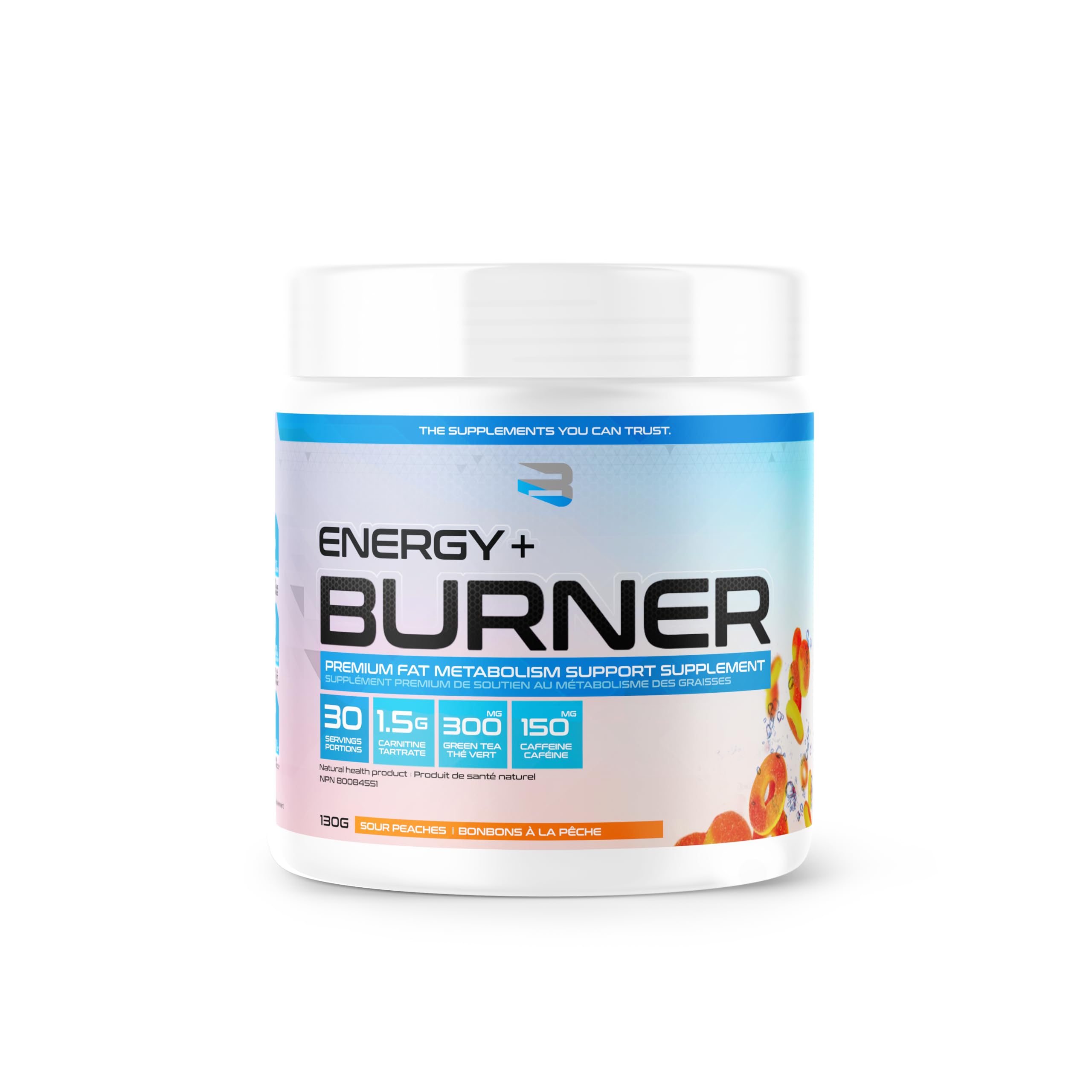 Energy+Burner Believe Supplements (sour peach) 🍁 All In One Marketplace Canada