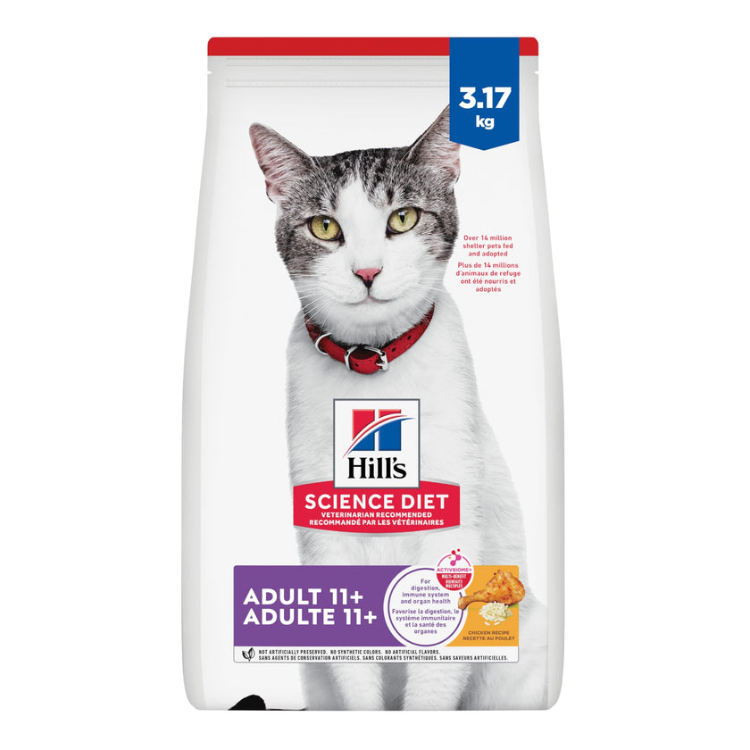 Hill's Science Diet Senior 11+ Chicken Recipe Dry Cat Food 3.17 kg Bag 🍁 All In One Marketplace Canada