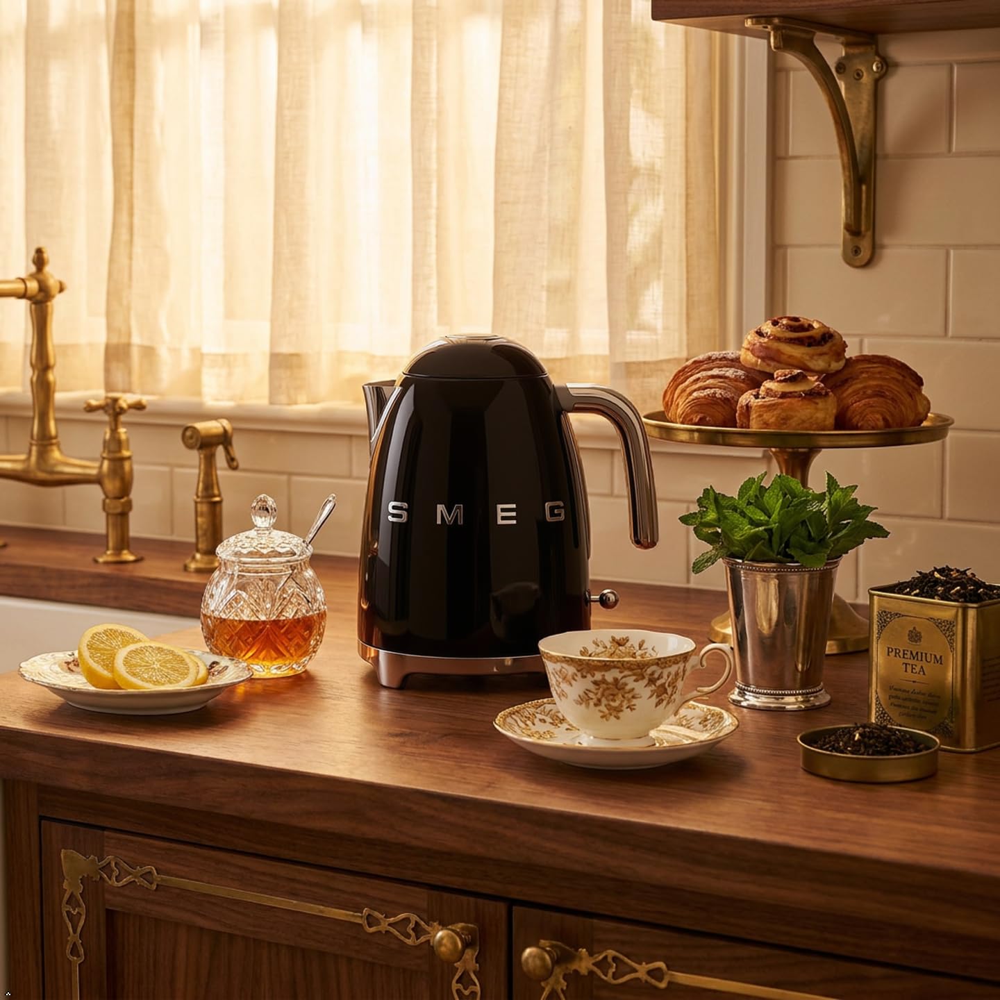 Smeg 50's Retro Style Kettle, 1.7L, 7 Cups, Automatic Shut Off, Black, KLF03BLUS 🍁 All In One Marketplace Canada