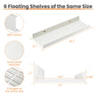 upsimples Floating Shelves for Wall, Decor Storage Set of 6, Wall Mounted Wood Shelves for Bedroom, Living Room, Bathroom, Kitchen, Picture Ledge Shelves, White 🍁 All In One Marketplace Canada