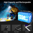 Blukar Headlamp Rechargeable, 2000L Super Bright LED Head Lamp Headlight with Red Warning Lights and 6 Modes, Motion Sensor Control, IPX5 Waterproof, Lightweight Flashlight for Running, Hiking etc. 🍁 All In One Marketplace Canada
