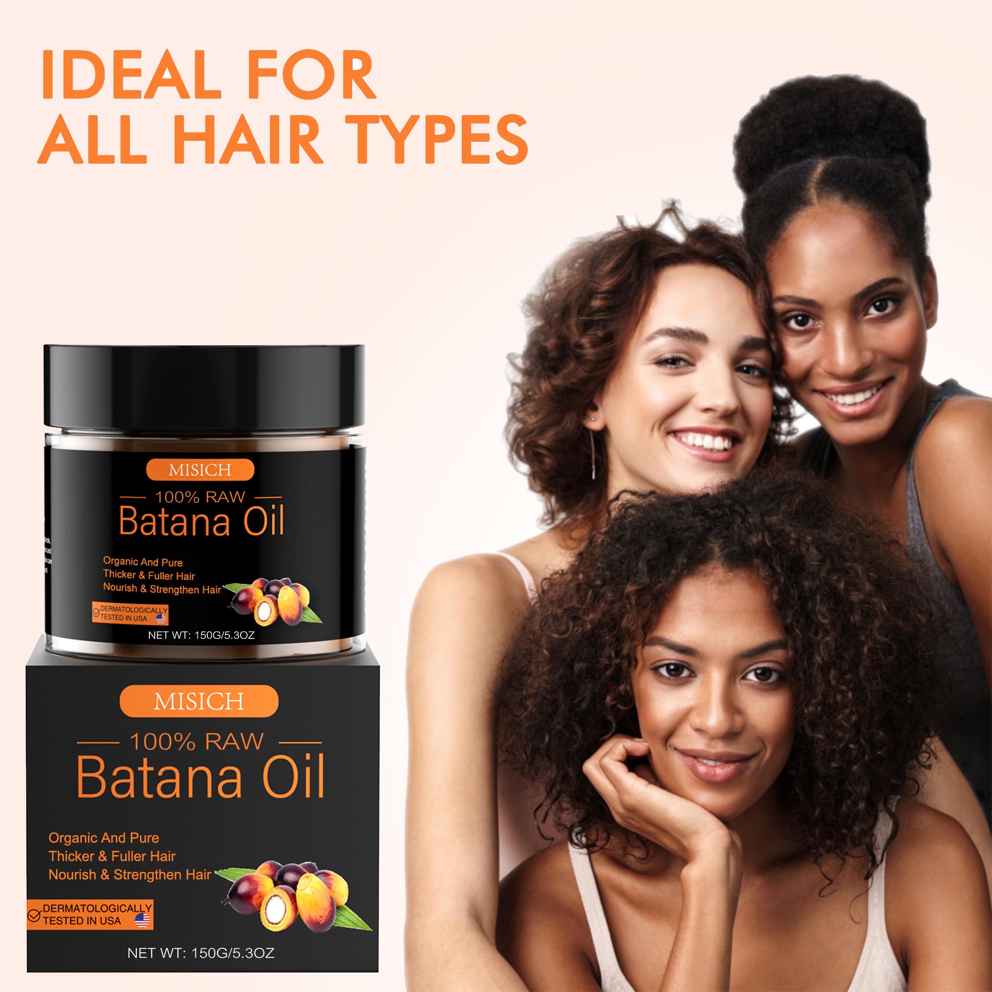 MISICH Raw Batana Oil for Hair, 100% Pure Batana Oil Paste, Unrefined Botana Hair Oil for Men & Women 5.3 oz 🍁 All In One Marketplace Canada