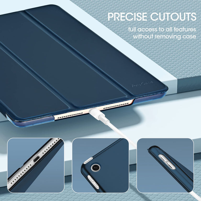 ProCase for iPad 10.2 Case iPad 9th Generation 2021/ iPad 8th Generation 2020/ iPad 7th Generation 2019 Case, iPad Cover 9th Generation Slim Hard Back Smart Cover for 10.2 iPad Case -Navy 🍁 All In One Marketplace Canada