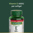 NATURE'S BOUNTY Vitamin E, 400 IU, Antioxidant, Preservative Free, 200 Softgels, 134 g 🍁 All In One Marketplace Canada