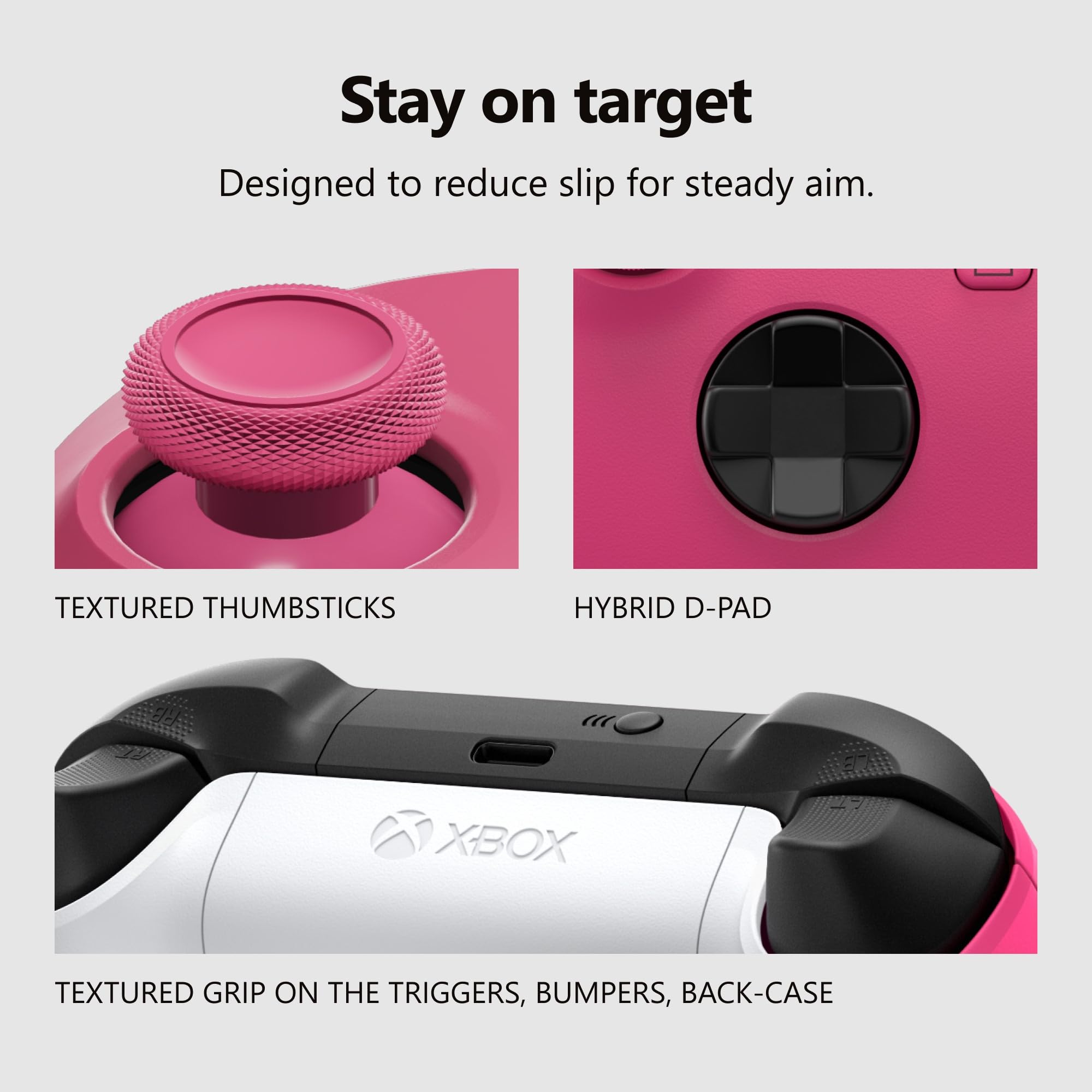 XBOX Core Wireless Gaming Controller – Deep Pink – Series X|S, One, Windows PC, Android, and iOS 🍁 All In One Marketplace Canada