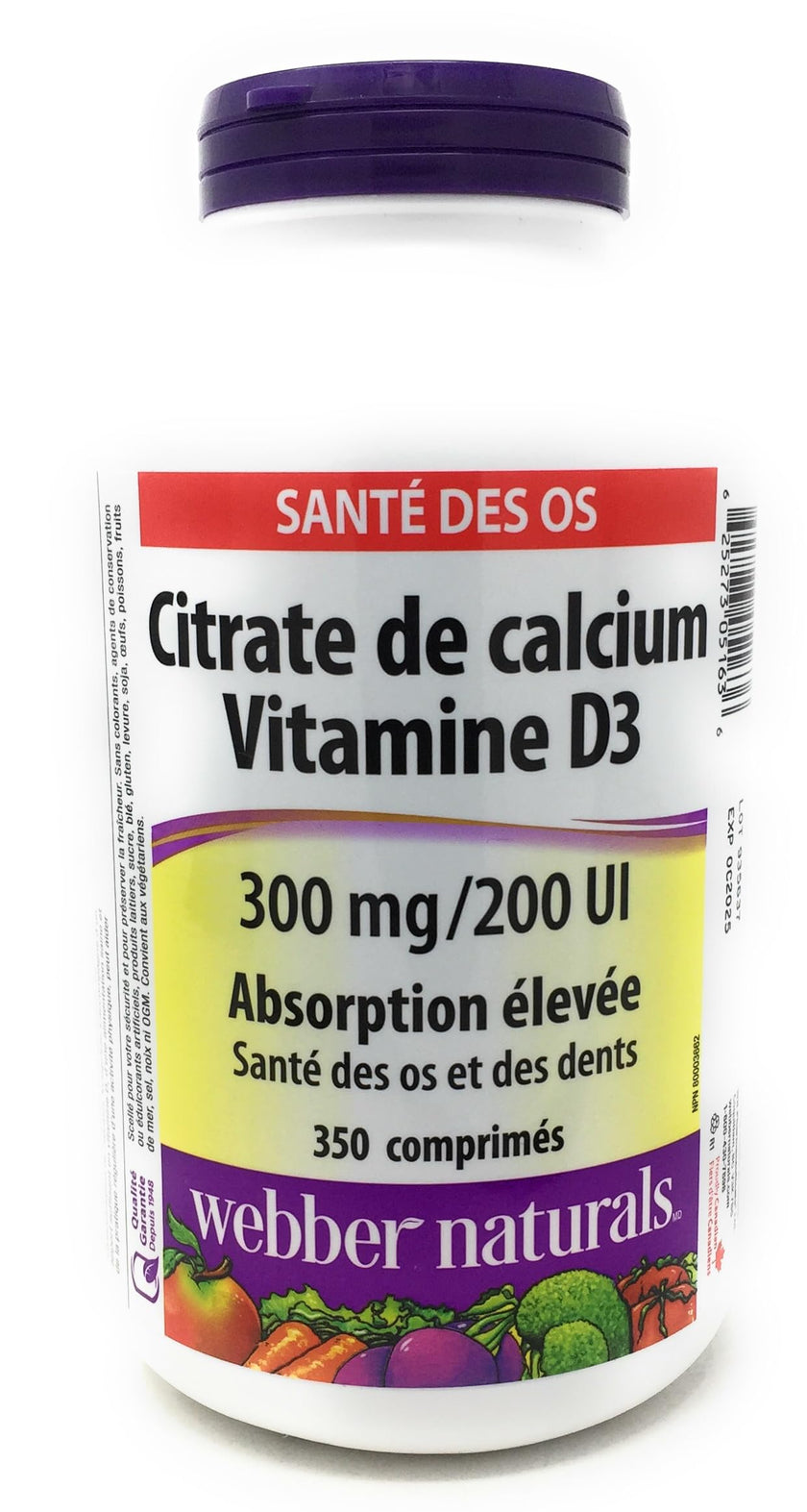 webber natural Calcium Citrate (350 Tablets), 350 Count 🍁 All In One Marketplace Canada