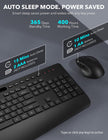 Wireless Keyboard and Mouse Combo - Full-Sized Ergonomic Keyboard with Wrist Rest, Phone Holder, Silent 2.4GHz Cordless Keyboard Mouse for Computer, Laptop, PC, Mac, Windows (Black, 1 Pack) 🍁 All In One Marketplace Canada