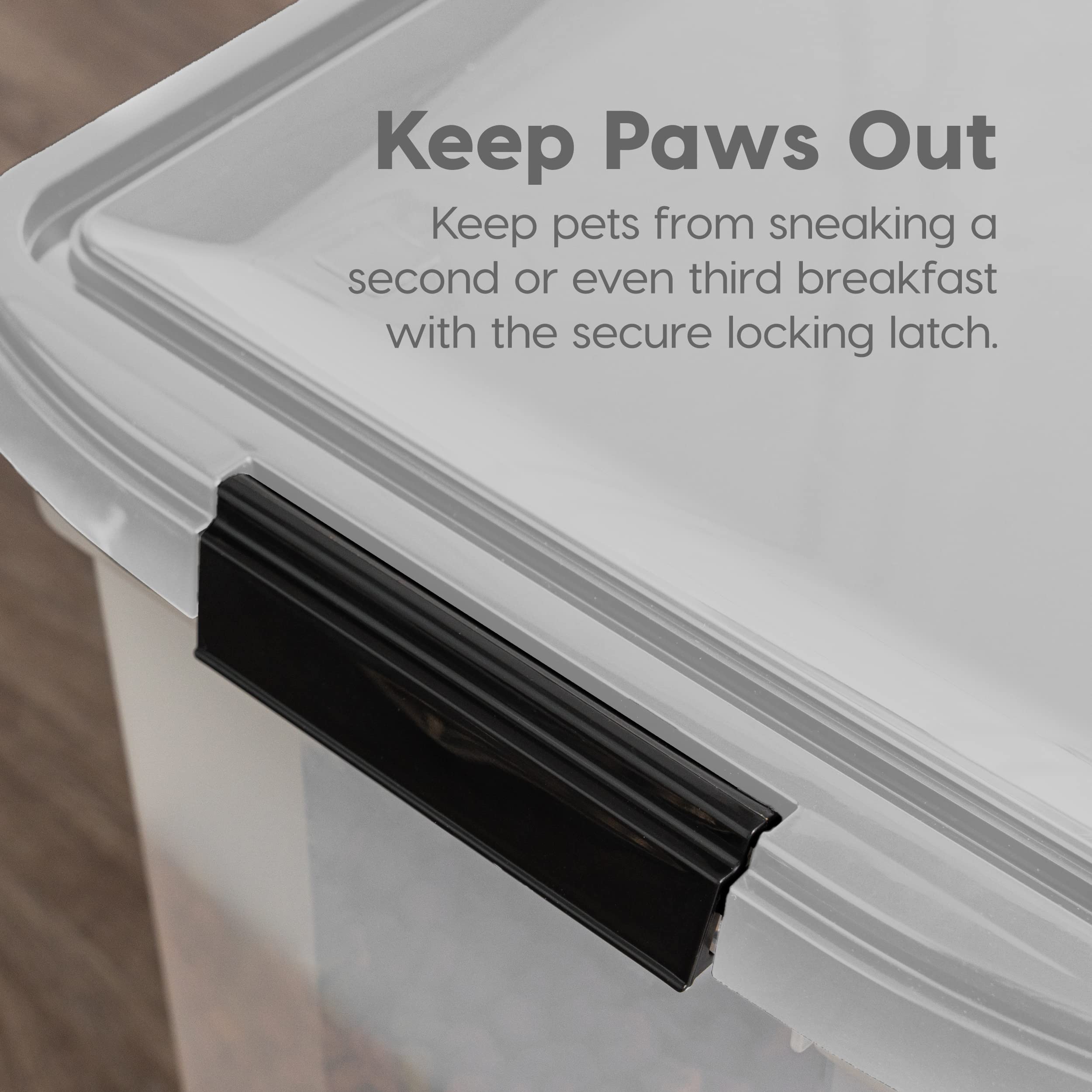 IRIS USA Dog Food Storage Container, Up to 10 lbs, Clear/Gray, Made in USA 🍁 All In One Marketplace Canada