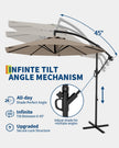 10FT Patio Umbrella,Waterproof 8-Rib Heavy-Duty Outdoor Umbrella, Brown 🍁 All In One Marketplace Canada