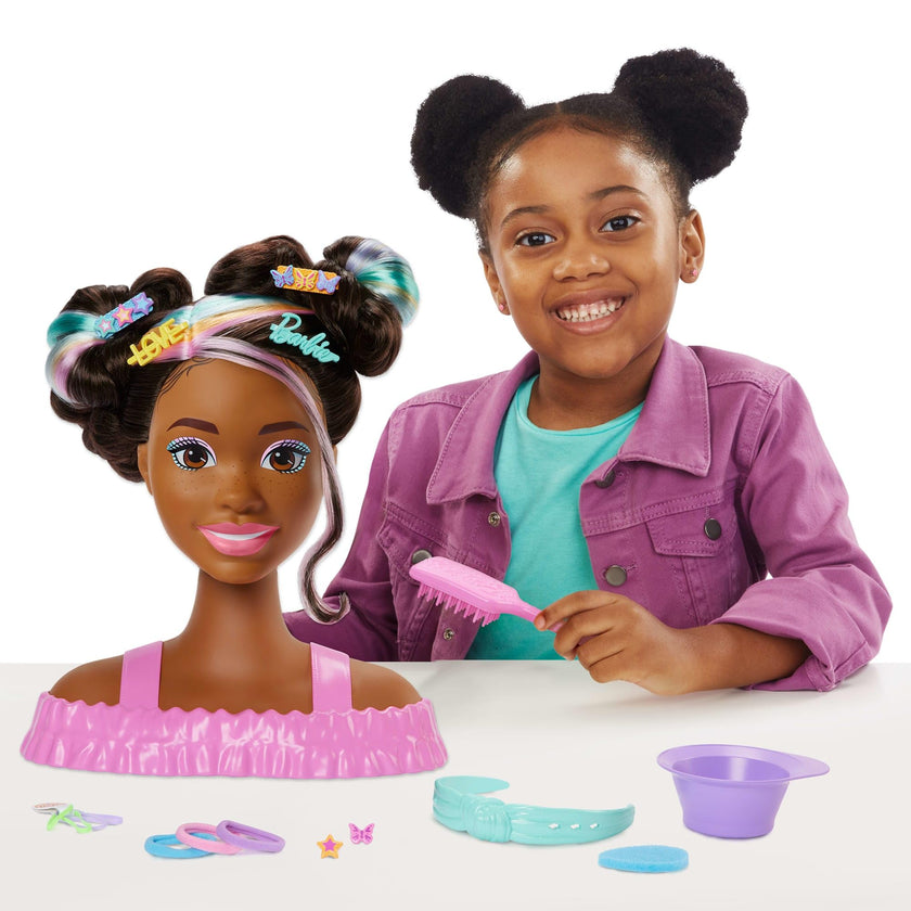 Barbie Doll Styling Head, Blonde Hair with 20+ Hair Styling Accessories Including Star & Butterfly Color Change Hair Clips 🍁 All In One Marketplace Canada
