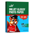Uinkit Glossy Inkjet Photo Paper 8.5x11 Inches 100 Sheets 48lb Dye Ink 180Gsm Professional Photographic Paper Letter Size 8.5mil Instant Dry Suitable for All Dye Ink Printers (100, 8.5x11Inches) 🍁 All In One Marketplace Canada