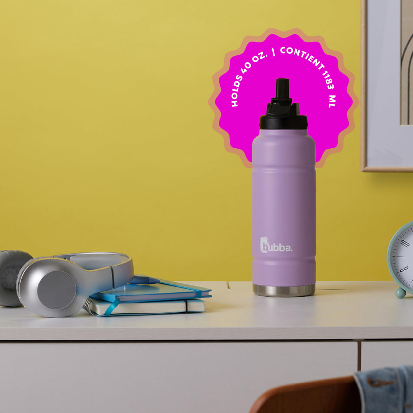 Bubba Trailblazer Stainless Steel Water Bottle with Straw Lid, Vacuum-Insulated, Lavender Frost, 40 oz (1.18 L) 🍁 All In One Marketplace Canada