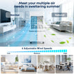 Portable Air Conditioner 8000 BTU, Windowless Air Conditioner with 6 Speeds 2 Modes, 12L Large Water Tank, 24H Timer & Remote Control, Energy Efficient Cooling Fan for Bedroom Home Office (Grey) 🍁 All In One Marketplace Canada