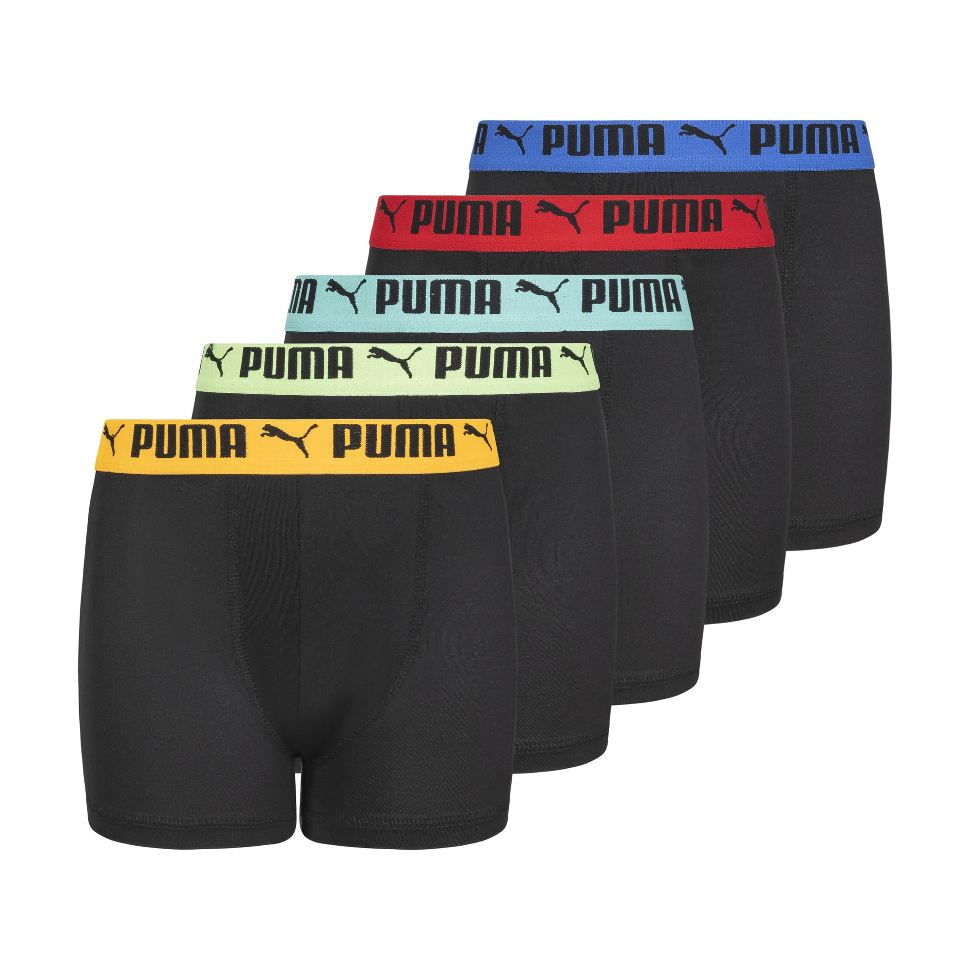 Puma Boys' 5 Pack Performance Boxer Briefs, Black/Bright, Medium 🍁 All In One Marketplace Canada