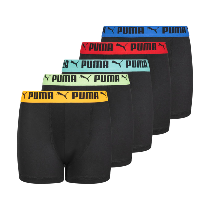 Puma Boys' 5 Pack Performance Boxer Briefs, Black/Bright, Medium 🍁 All In One Marketplace Canada