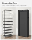 SONGMICS 10-Tier Shoe Rack, Shoe Storage Organizer Cabinet, Black URXJ10H01 🍁 All In One Marketplace Canada