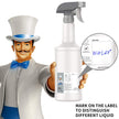 MR.SIGA 24 oz Plastic Spray Bottles for Cleaning Solutions, HDPE Commercial Grade Refillable Spray Bottles with Measurements and Adjustable Leak Proof Nozzle, 3 Pack 🍁 All In One Marketplace Canada