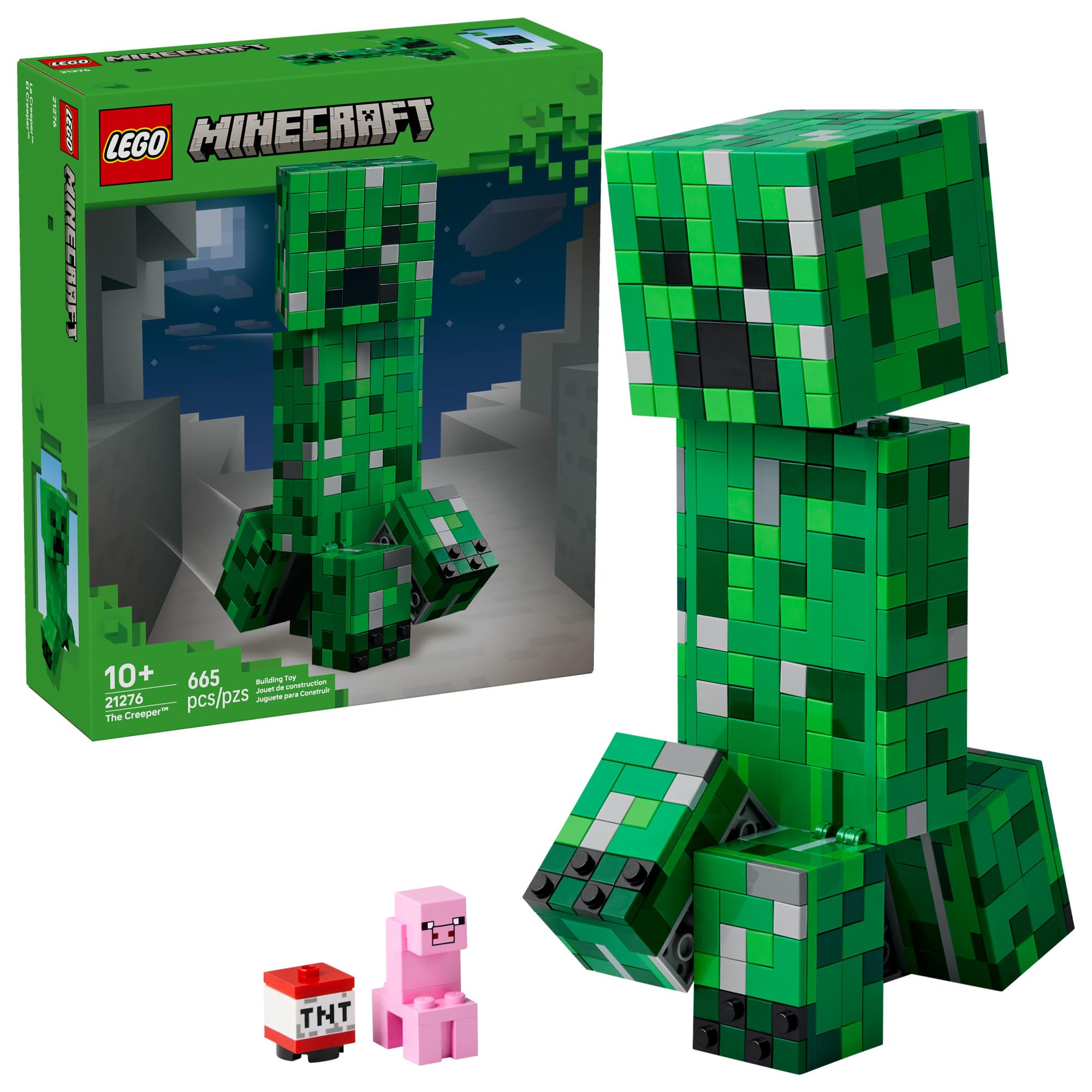 LEGO Minecraft The Creeper Kids Building Toy - Minecraft Toy for Boys & Girls, Ages 10+ - Room Decor for Gamers -W/ 1st Version Minifigure - Gift for Birthdays - 21276 🍁 All In One Marketplace Canada