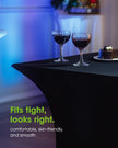 Pureegg Spandex Tablecloth 6ft - 2 Pack, Fitted and Tight Table Cloth for Rectangular Table, Wrinkle-Free and Stretch Table Cover for Party, Wedding, and Banquet, Black, 72