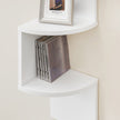 VASAGLE CUSTOS Collection - Corner Shelf Wall Mount, 5-Tier Floating Corner Bookshelf, Plant Shelf for Bedroom, Living Room, Bathroom, Home Office, Cloud White ULBC72WT 🍁 All In One Marketplace Canada