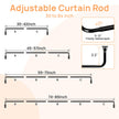 upsimples Blackout Curtain rods for windows 48 to 84 inch, Wrap Around Room Darkening Curtain Rod for Bedroom, Living Room, Adjustable from 30 to 86 Inches 🍁 All In One Marketplace Canada
