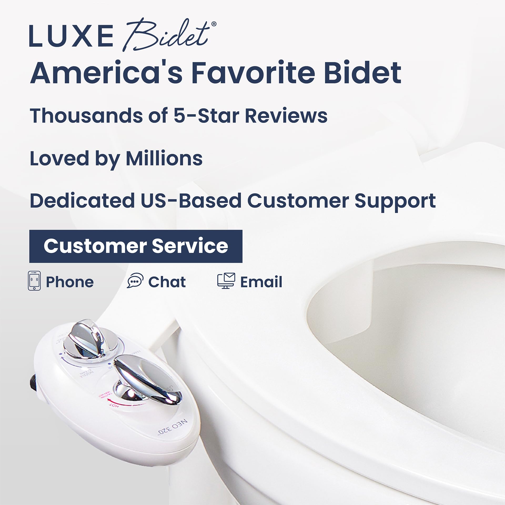 LUXE Bidet NEO 320 - Warm Water Bidet Attachment for Toilet Seat, White 🍁 All In One Marketplace Canada