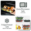 M MCIRCO [5-Packs, 36 Oz.] Glass Meal Prep Containers with Lifetime Lasting Snap Locking Lids Glass Food Containers,Airtight Lunch Container,Microwave, Oven, Freezer and Dishwasher (4.5 Cup) 🍁 All In One Marketplace Canada