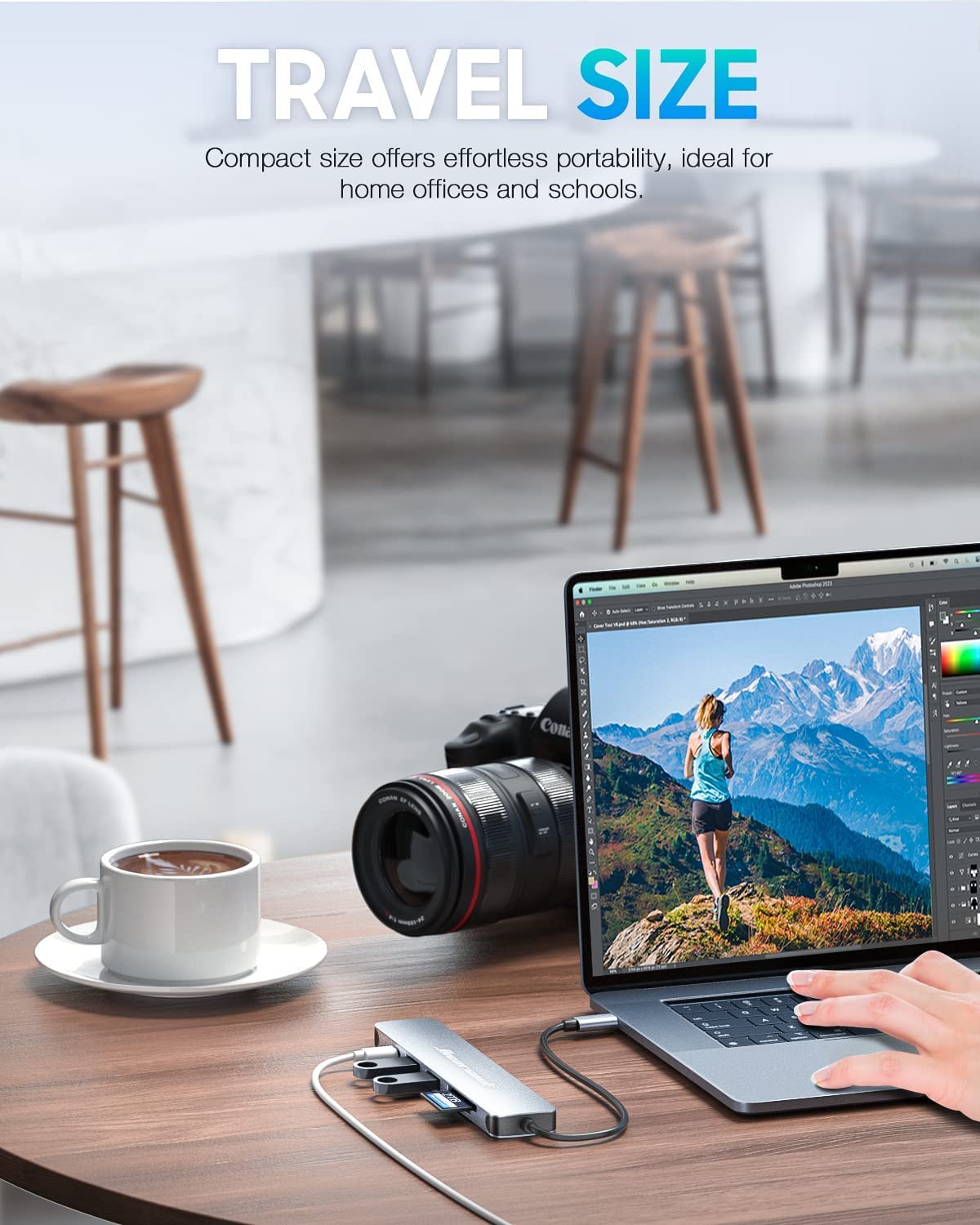 Hiearcool USB C Hub for MacBook – 7-in-1 USBC Adapter with 4K HDMI, 100W PD, USB 3.0 5Gbps Ports, SD/TF Card Reader – USB-C Dongle for Office, Meetings, Travel & Home Setup-Space Grey 🍁 All In One Marketplace Canada