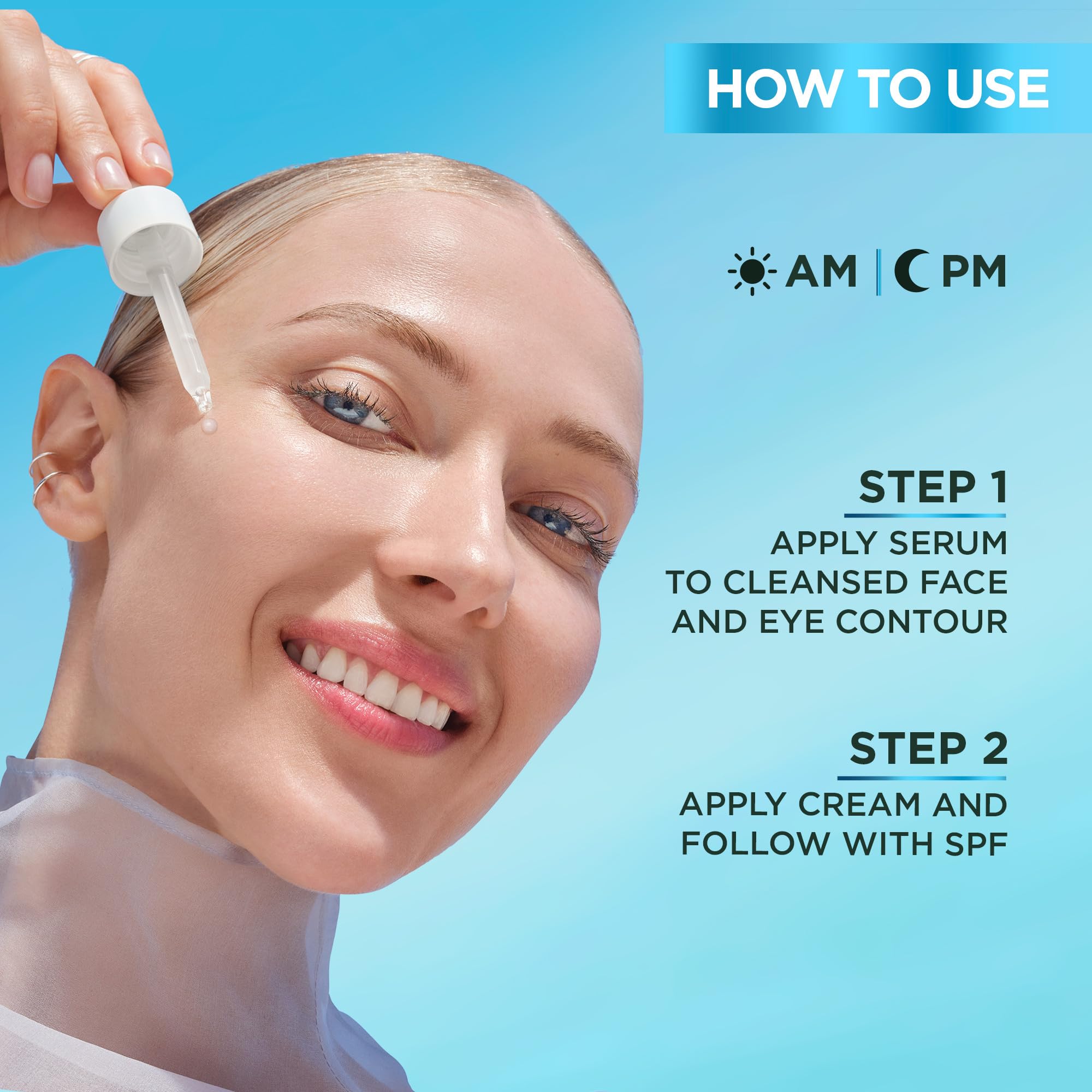 Garnier Hyaluronic Acid Face Serum, With Aloe Vera, Pro-Ceramides, Glycerin, Panthenol, Glass Skin, Reinforce Skin's Moisture Barrier, Hydrating, Replumpling, Normal To Combination, Vegan, 30ml 🍁 All In One Marketplace Canada