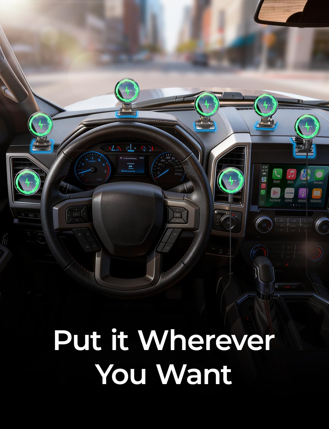 LISEN 15W for MagSafe Car Mount Charger【24 Strongest Magnets】 Phone Holder Car Magnetic Wireless Charger【360°】 Vent & Dashboard MagSafe Car Accessories for Mom for iPhone 17 Pro 16 15 14 13 🍁 All In One Marketplace Canada