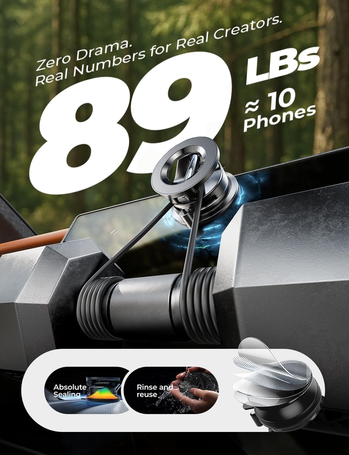 LISEN Car Phone Holder Car for Magsafe Magnetic Car Mount [2026 NEW Stable] Vacuum Magnetic Phone Holder Adjustable Cars Accessories Suction Dashboard Mount for iPhone 17 Pro Max 16 15 14 13 12 🍁 All In One Marketplace Canada