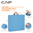 CAP Barbell Folding Exercise Mat – Durable, Anti-Tear, Thick Padding for Fitness, Aerobics, Gymnastics & Home Workouts. 72